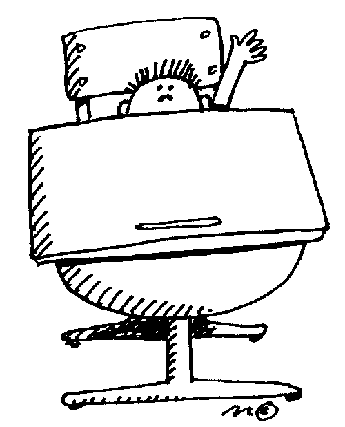 small child at desk